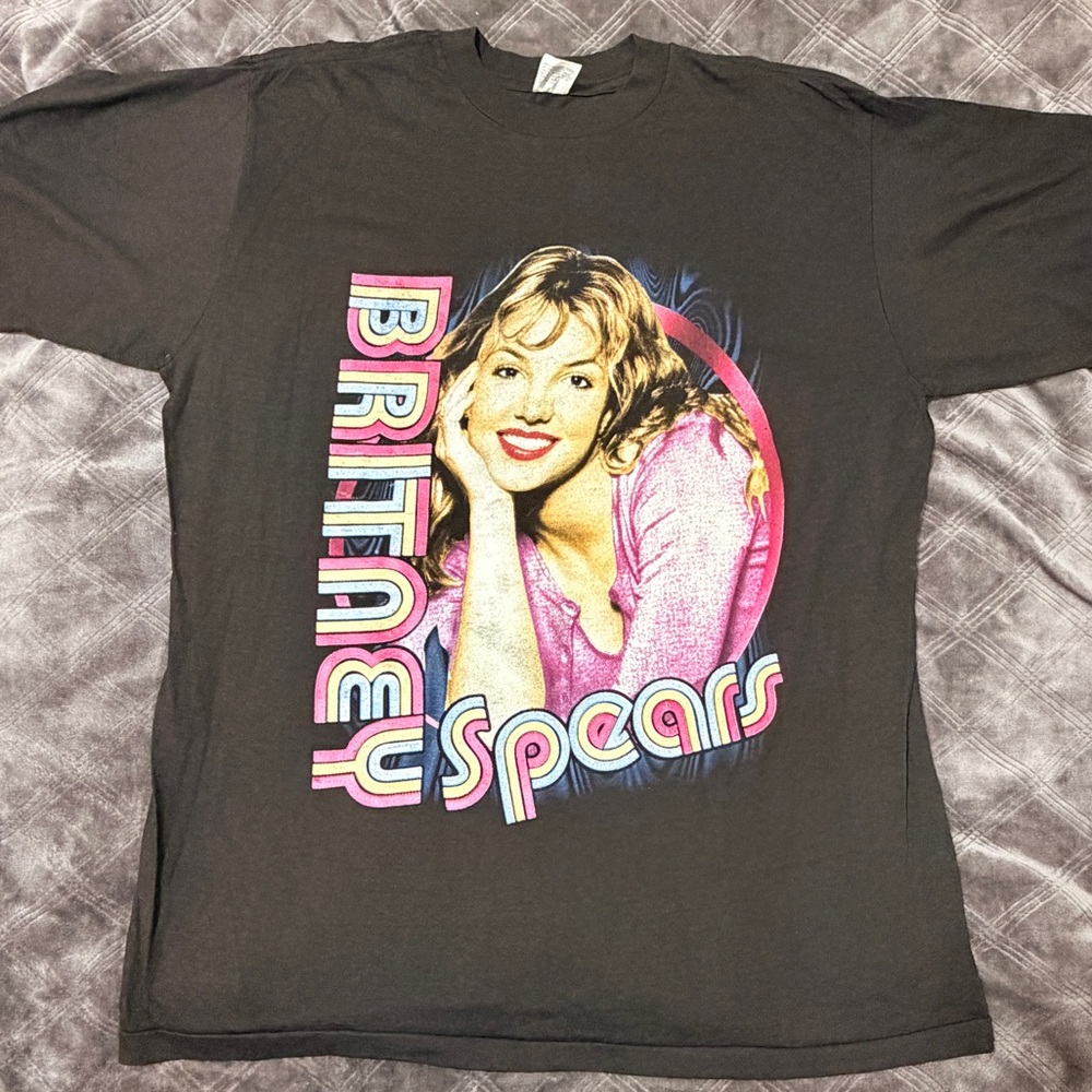 Vintage Britney Spears BAY CLUB RAP Tee Single Stitch Size XL 90s Pop Icon RARE